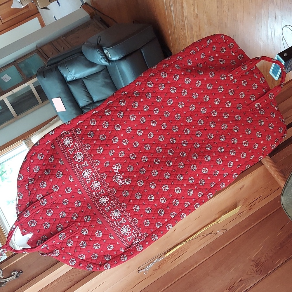 Vera Bradley Garment Bag, red white black